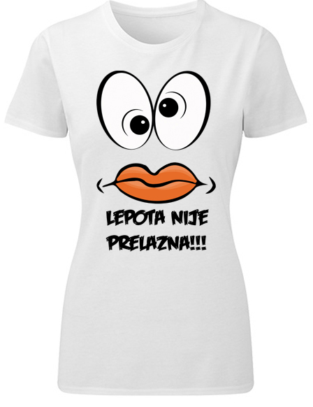 Majice sa stampom natpisom slikom/Za devojku/lepota nije prelazna.jpg